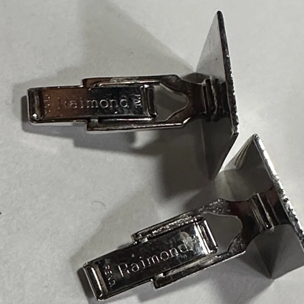 Raimond MCM Vintage Sterling Silver Stripped Cufflinks Set 10 grams